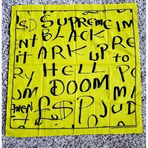 Supreme Fluorescent Yellow Black Arc Bandana